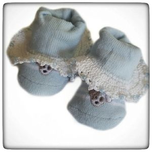 Baby Girl Puppy Dog Handmade Crocheted Booties